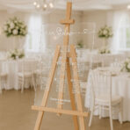 przezroczysta akrylowa tablica powitalna na wesele