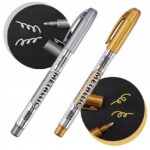 Pisaki Mazaki Markery Metaliczne Księga Gości Srebrny Złoty 2szt