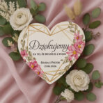 magnesy z podziękowaniem dla gości białe