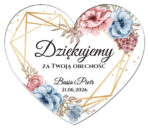 magnesy z podziękowaniem dla gości białe