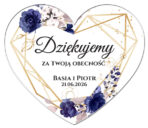 magnesy z podziękowaniem dla gości białe