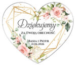 magnesy z podziękowaniem dla gości białe