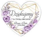 magnesy z podziękowaniem dla gości białe