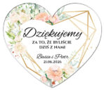 magnesy z podziękowaniem dla gości białe