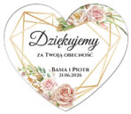 magnesy z podziękowaniem dla gości białe