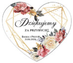 magnesy z podziękowaniem dla gości białe