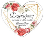 magnesy z podziękowaniem dla gości białe