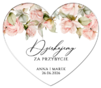 magnesy z podziękowaniem dla gości białe