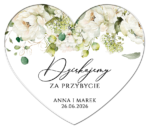 magnesy z podziękowaniem dla gości białe