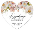 magnesy z podziękowaniem dla gości białe