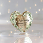 Magnesy Serca lustrzane złoto – podziękowania dla gości - Gipsówka