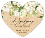 magnesy z podziękowaniem dla gości drewniane