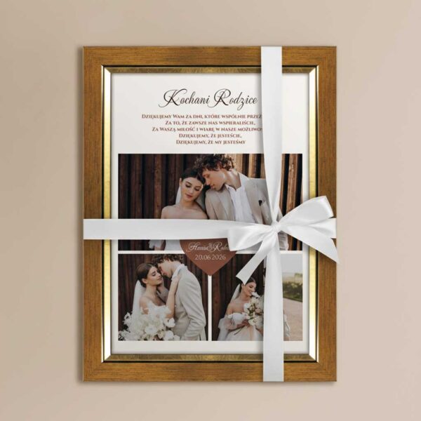 Podziękowania dla Rodziców ze zdjęciem