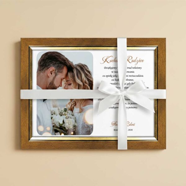 Podziękowania dla Rodziców ze zdjęciem