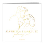 Zaproszenia ślubne złocone złote