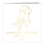 Zaproszenia ślubne złocone złote