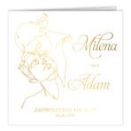 Zaproszenia ślubne złocone złote