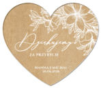 magnesy podziękowania dla gości wesele eko tło