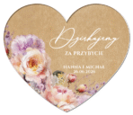 magnesy podziękowania dla gości wesele eko tło