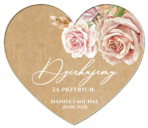 magnesy podziękowania dla gości wesele eko tło