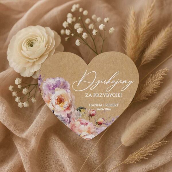 magnesy podziękowania dla gości wesele eko tło