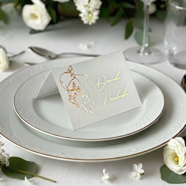 Winietki ślubne złocone