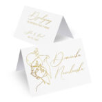 winietki ślubne złocone