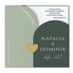 Zaproszenia ślubne składane ze złotym serduszkiem - Penelopa - obrazek 6