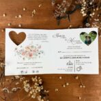 Zaproszenia ślubne ze zdjęciem i wycięciem w kształcie serca - Serafina2 - obrazek 3