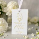 Zawieszki na alkohol wesele złocone