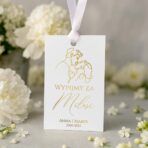 Zawieszki na alkohol wesele złocone