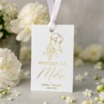 Zawieszki na alkohol wesele złocone