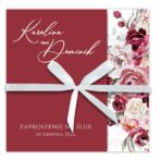 Zaproszenia ślubne ze wstążką