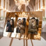 Lustrzana tablica powitalna ze zdjęciem