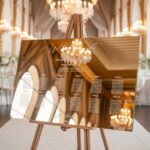 Lustrzana tablica z usadzeniem gości 90x60 cm - POZIOMO - Napisy