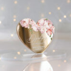 Magnesy Serca lustrzane złoto – podziękowania dla gości – Wera2 - obrazek 4