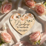 Podziękowania dla gości weselnych magnesy serca