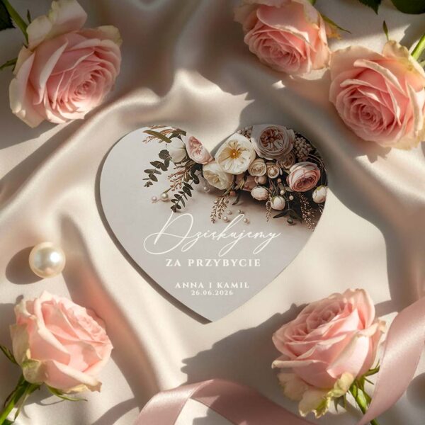 magnesy podziękowania dla gości weselnych