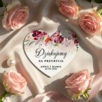 Podziękowania dla gości weselnych magnesy serca