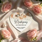 Podziękowania dla gości weselnych magnesy serca