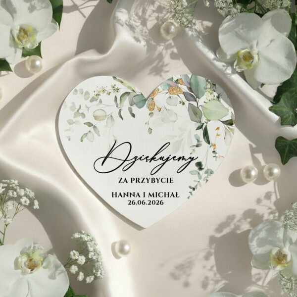 Podziękowania dla gości magnesy serca
