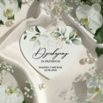 Podziękowania dla gości magnesy serca