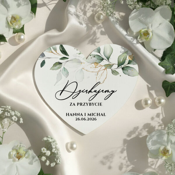 Podziękowania dla gości magnesy serca