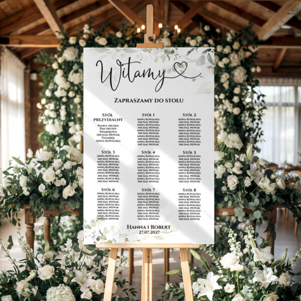 Plan stołów weselnych