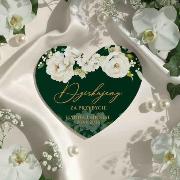 Magnesy podziękowania dla gości ciemne tło