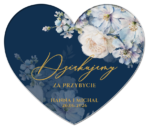 Magnesy podziękowania dla gości ciemne tło