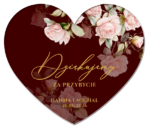 Magnesy podziękowania dla gości ciemne tło