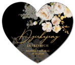 Magnesy podziękowania dla gości ciemne tło