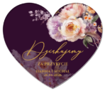 Magnesy podziękowania dla gości ciemne tło