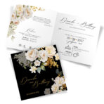 Zaproszenia ślubne ciemne tło